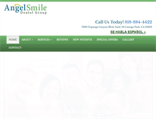 Tablet Screenshot of angelsmiledentalgroup.com